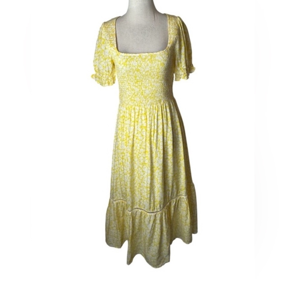 Lost + Wander NWT Women Yellow Floral Sweet Summer Daze Midi Dress, Small, Boho - Picture 5 of 16